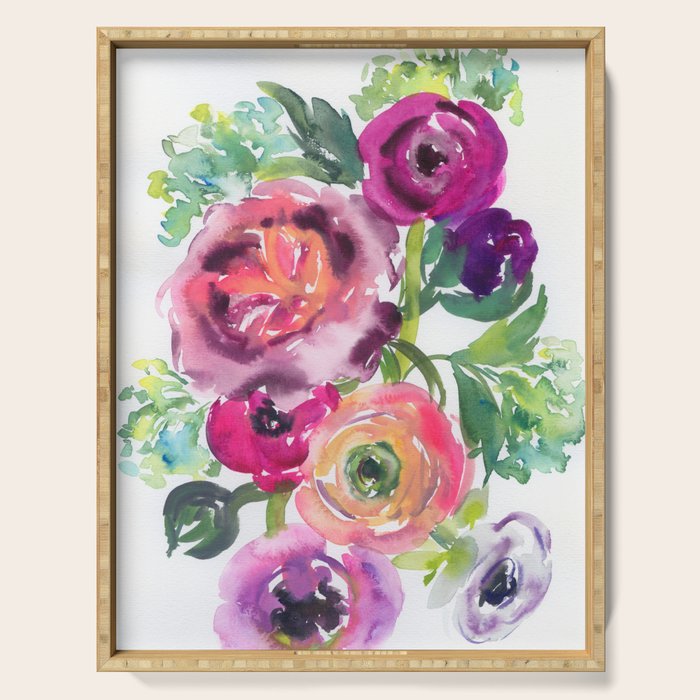 ranunculus dance Serving Tray Gallery Image 1