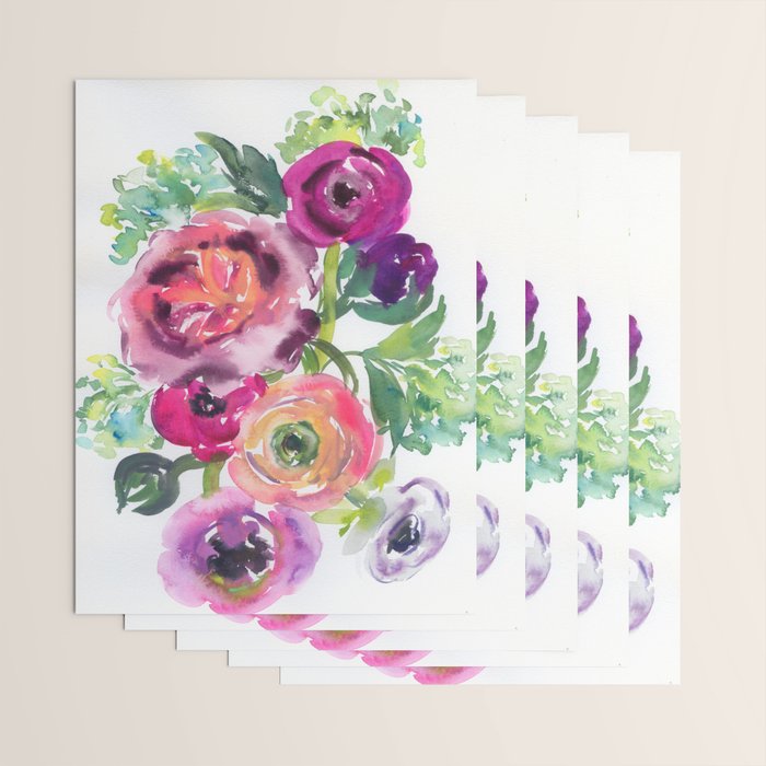 ranunculus dance Wrapping Paper Gallery Image 3