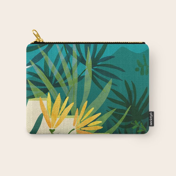Rainforest With Moonlight Tropical Night Series #3 Carry All Pouch Gallery Image 1