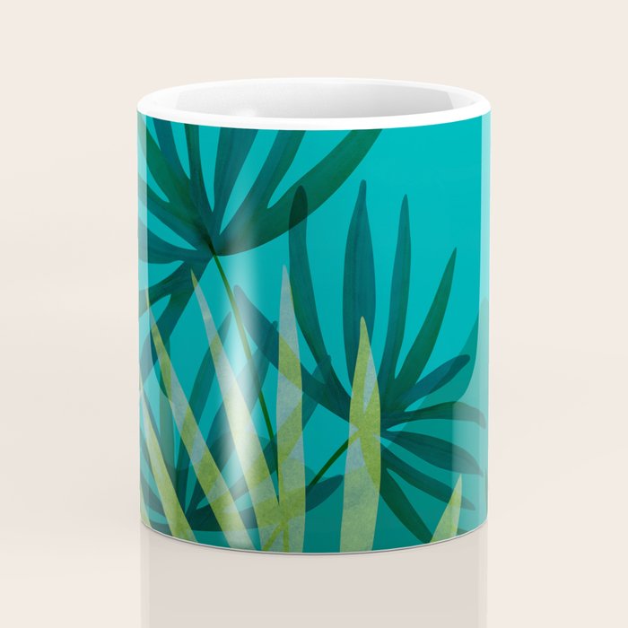 Rainforest With Moonlight Tropical Night Series #3 Coffee Mug Gallery Image 4