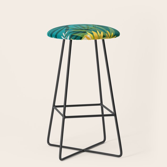 Rainforest With Moonlight Tropical Night Series #3 Stool Gallery Image 1