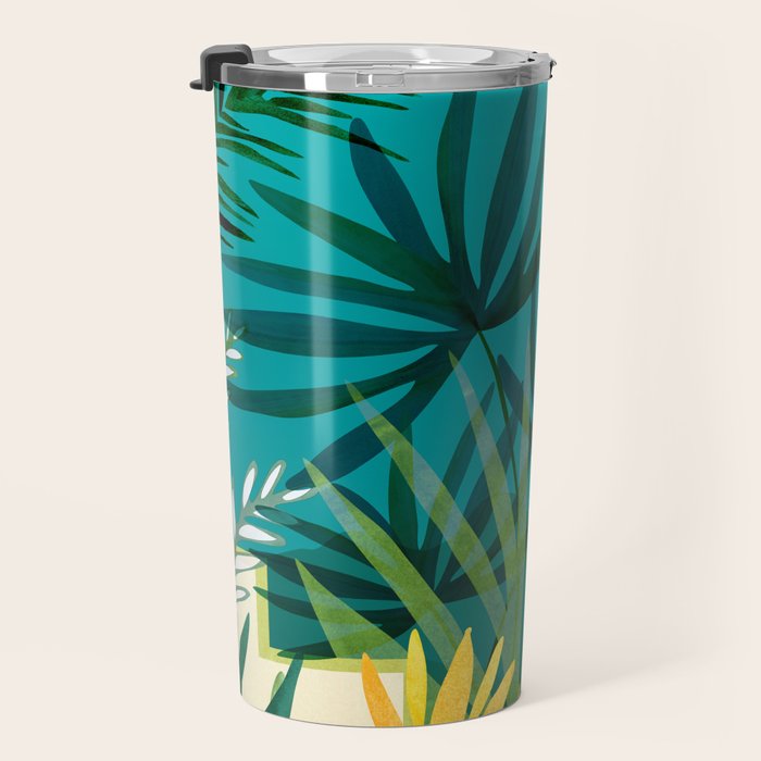Rainforest With Moonlight Tropical Night Series #3 Travel Mug Gallery Image 3