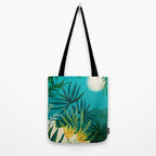 Rainforest With Moonlight Tropical Night Series #3 Tote Bag Gallery Image 2