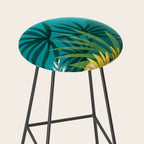 Rainforest With Moonlight Tropical Night Series #3 Stool Gallery Image 2