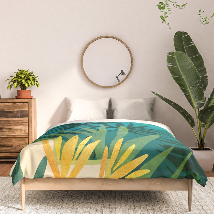 Rainforest With Moonlight Tropical Night Series #3 Comforter Gallery Image 3