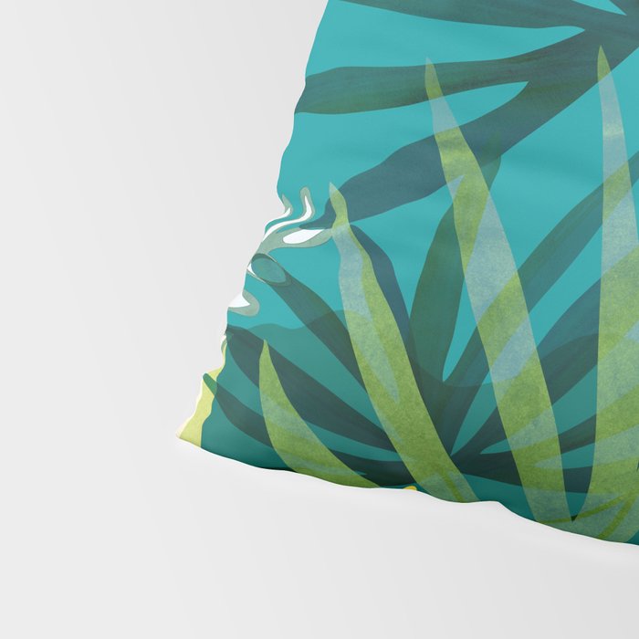 Rainforest With Moonlight Tropical Night Series #3 Pillow Sham Gallery Image 4