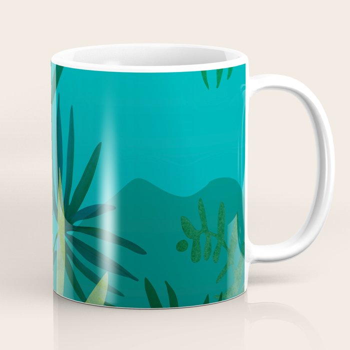 Rainforest With Moonlight Tropical Night Series #3 Coffee Mug Gallery Image 1