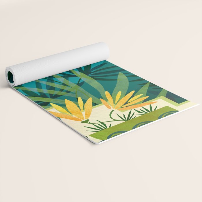 Rainforest With Moonlight Tropical Night Series #3 Yoga Mat Gallery Image 2