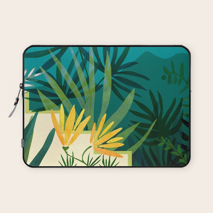 Rainforest With Moonlight Tropical Night Series #3 Laptop Sleeve Gallery Image 1