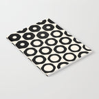 Vrittam Geometric Modern Minimalist Pattern in Black and Almond Cream Notebook Gallery Image 2