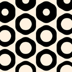 Vrittam Geometric Modern Minimalist Pattern in Black and Almond Cream Coffee Mug Gallery Image 2