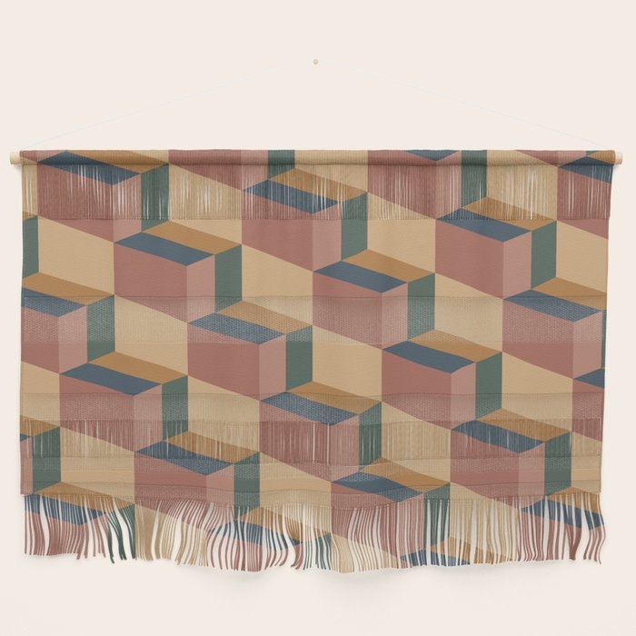 Cuboid Geometric Abstract Shapes Pattern XI Wall Hanging Gallery Image 1