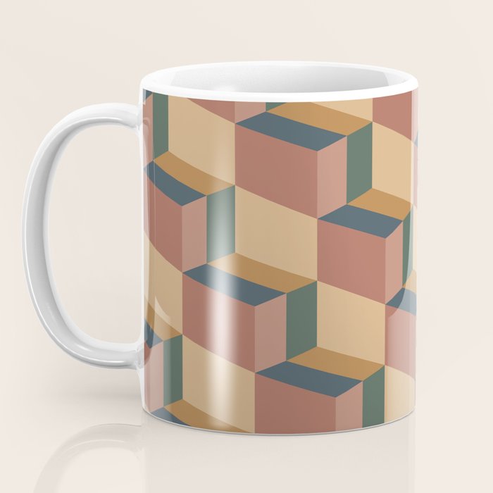 Cuboid Geometric Abstract Shapes Pattern XI Coffee Mug Gallery Image 3