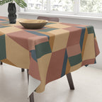 Cuboid Geometric Abstract Shapes Pattern XI Tablecloth Gallery Image 3