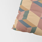 Cuboid Geometric Abstract Shapes Pattern XI Pillow Sham Gallery Image 4