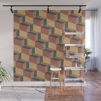 Cuboid Geometric Abstract Shapes Pattern XI Wall Mural Gallery Image 1
