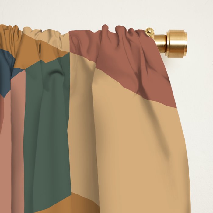 Cuboid Geometric Abstract Shapes Pattern XI Window Curtain Gallery Image 2