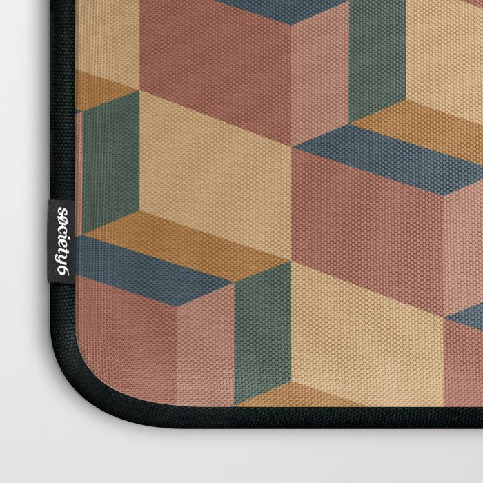Cuboid Geometric Abstract Shapes Pattern XI Laptop Sleeve Gallery Image 3