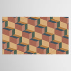 Cuboid Geometric Abstract Shapes Pattern XI Tablecloth Gallery Image 2