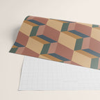 Cuboid Geometric Abstract Shapes Pattern XI Wrapping Paper Gallery Image 2