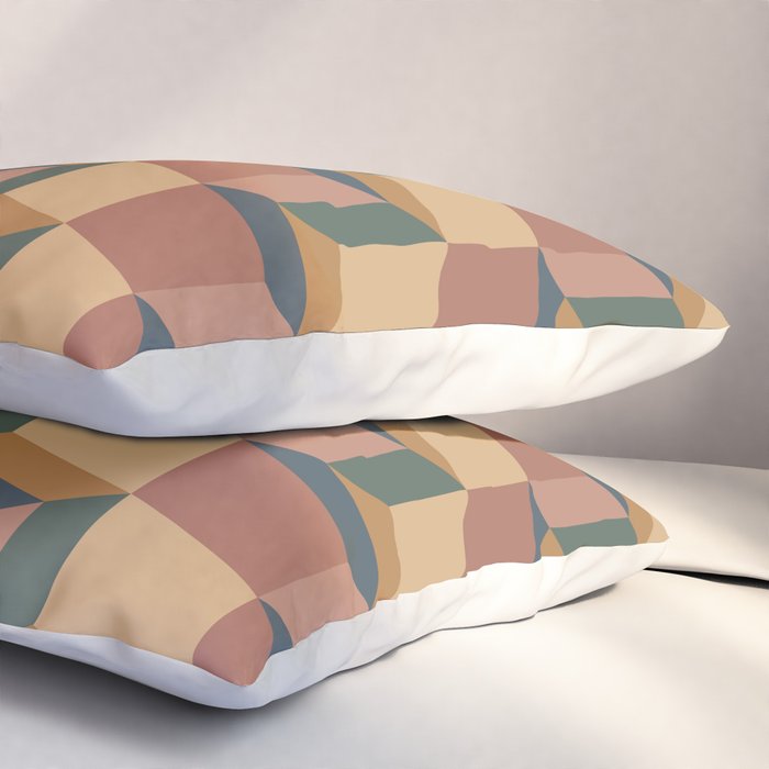 Cuboid Geometric Abstract Shapes Pattern XI Pillow Sham Gallery Image 3