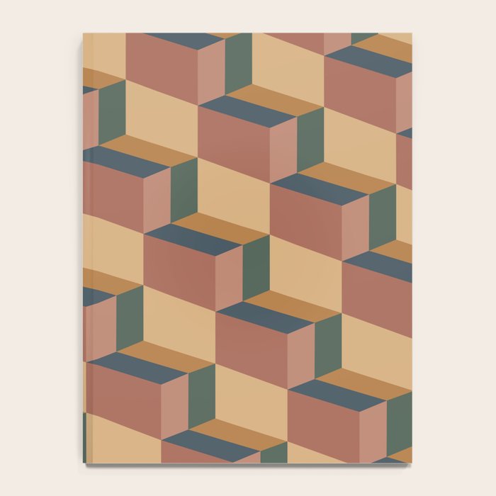 Cuboid Geometric Abstract Shapes Pattern XI Notebook Gallery Image 4