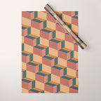 Cuboid Geometric Abstract Shapes Pattern XI Wrapping Paper Gallery Image 1