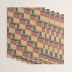 Cuboid Geometric Abstract Shapes Pattern XI Wrapping Paper Gallery Image 3