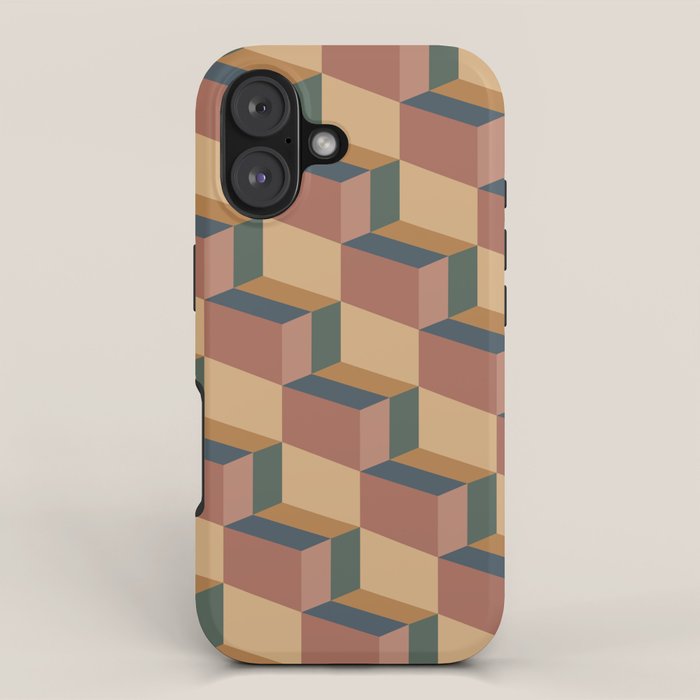 Cuboid Geometric Abstract Shapes Pattern XI iPhone Case Gallery Image 1