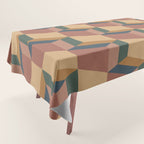 Cuboid Geometric Abstract Shapes Pattern XI Tablecloth Gallery Image 1