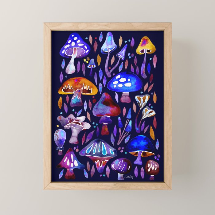 Mushroom Magic - Galaxy Mini Art Print Gallery Image 1