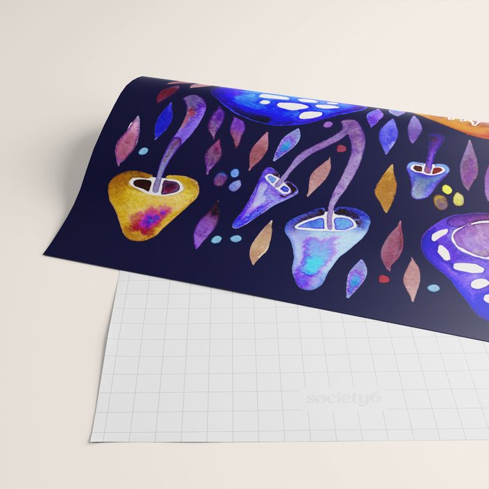 Mushroom Magic - Galaxy Wrapping Paper Gallery Image 2