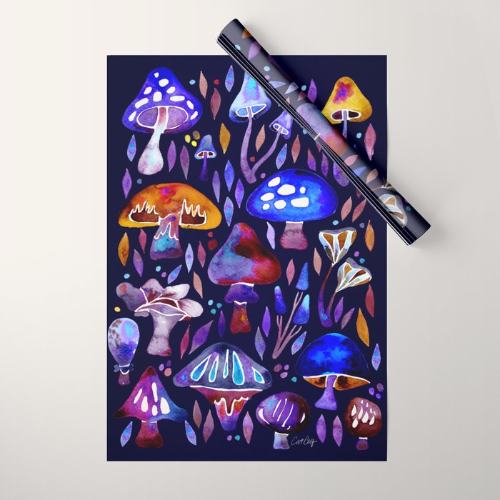 Mushroom Magic - Galaxy Wrapping Paper Gallery Image 1