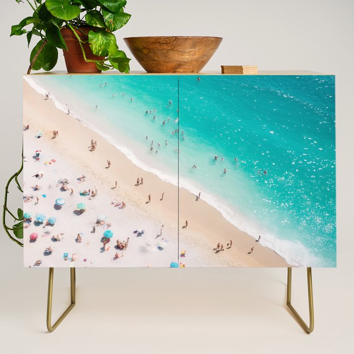 Beach Aesthetic Photography - Aerial View Credenza Gallery Image 1