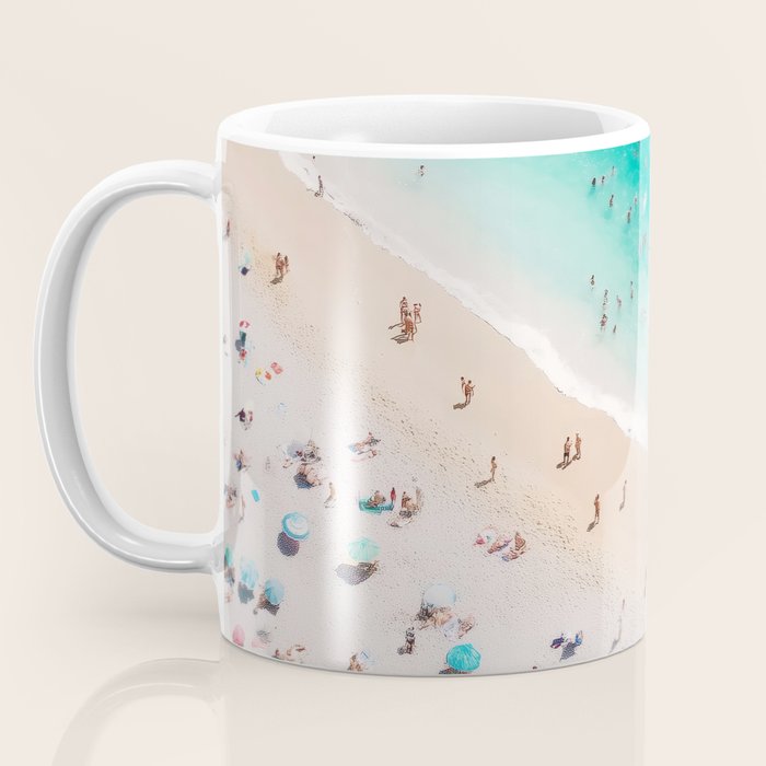 Beach Aesthetic Photography - Aerial View Coffee Mug Gallery Image 3