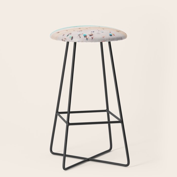 Beach Aesthetic Photography - Aerial View Stool Gallery Image 1