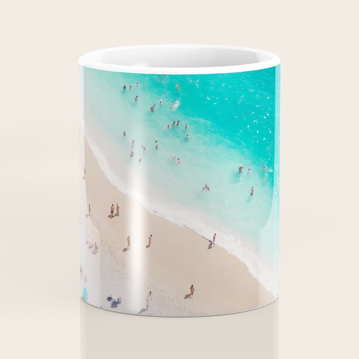 Beach Aesthetic Photography - Aerial View Coffee Mug Gallery Image 4