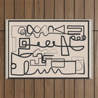 Abstract Line Movement 04 Outdoor Rug Gallery Image 1