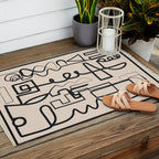 Abstract Line Movement 04 Outdoor Rug Gallery Image 2