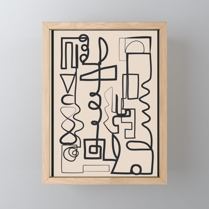 Abstract Line Movement 04 Mini Art Print Gallery Image 1