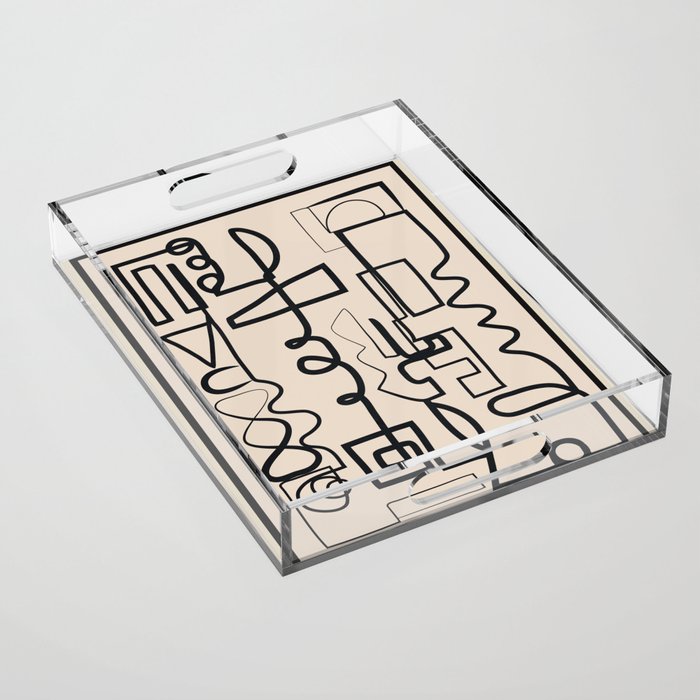 Abstract Line Movement 04 Acrylic Tray Gallery Image 1