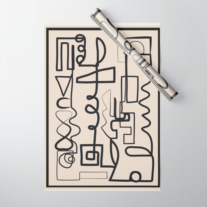 Abstract Line Movement 04 Wrapping Paper Gallery Image 1