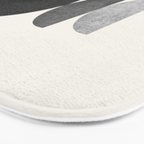 Woodblock black and white Mid century modern Bath Mat Gallery Image 3