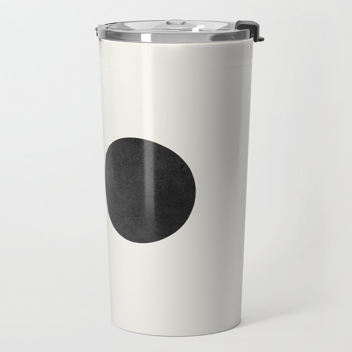 Woodblock black and white Mid century modern Travel Mug Gallery Image 2