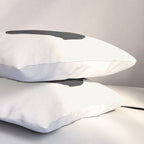 Woodblock black and white Mid century modern Pillow Sham Gallery Image 3