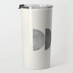 Woodblock black and white Mid century modern Travel Mug Gallery Image 3