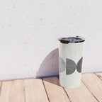 Woodblock black and white Mid century modern Travel Mug Gallery Image 4