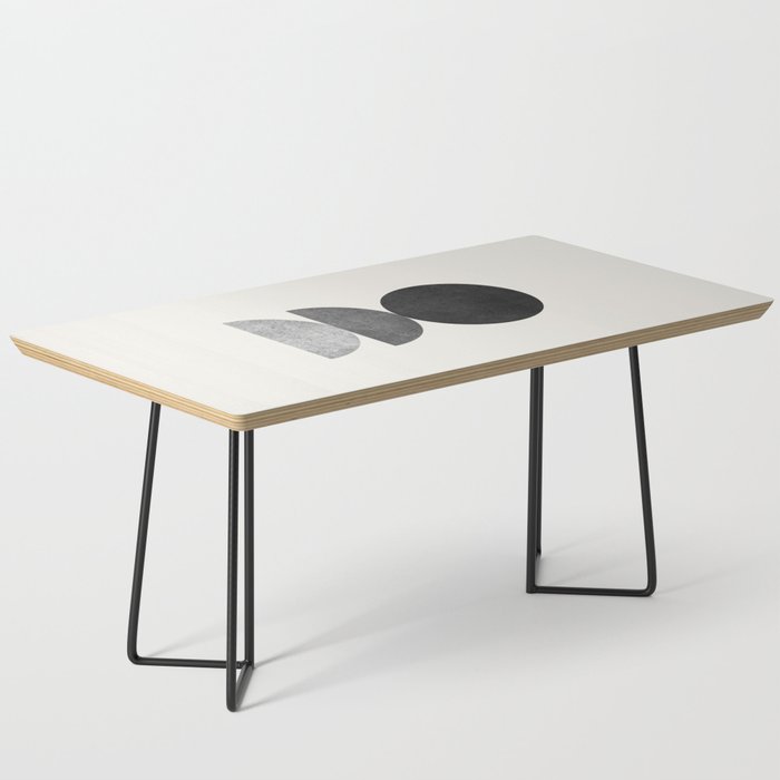 Woodblock black and white Mid century modern Coffee Table Gallery Image 1