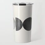 Woodblock black and white Mid century modern Travel Mug Gallery Image 1