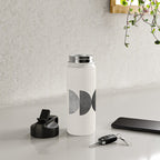 Woodblock black and white Mid century modern Water Bottle Gallery Image 4